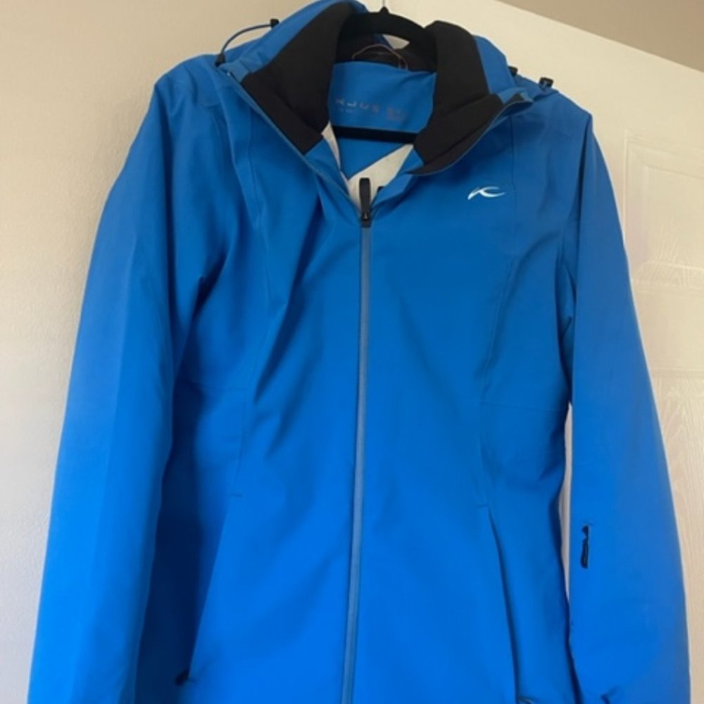 KJUS Brand Ski Jacket - Size L, Blue, Waterproof,